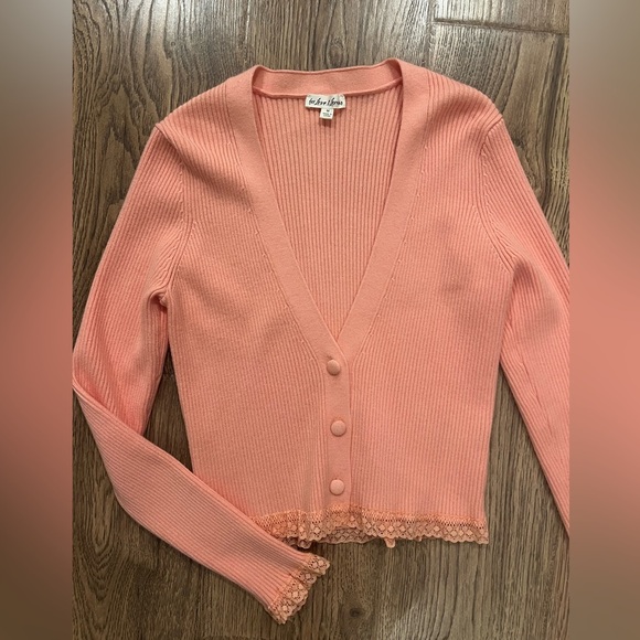 For Love And Lemons Nina Cardigan Peach M EUC - Picture 4 of 7